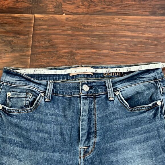 7 For All Mankind B(air) The High Waist Ankle Skinny Distressed Denim Jeans - Picture 5 of 12